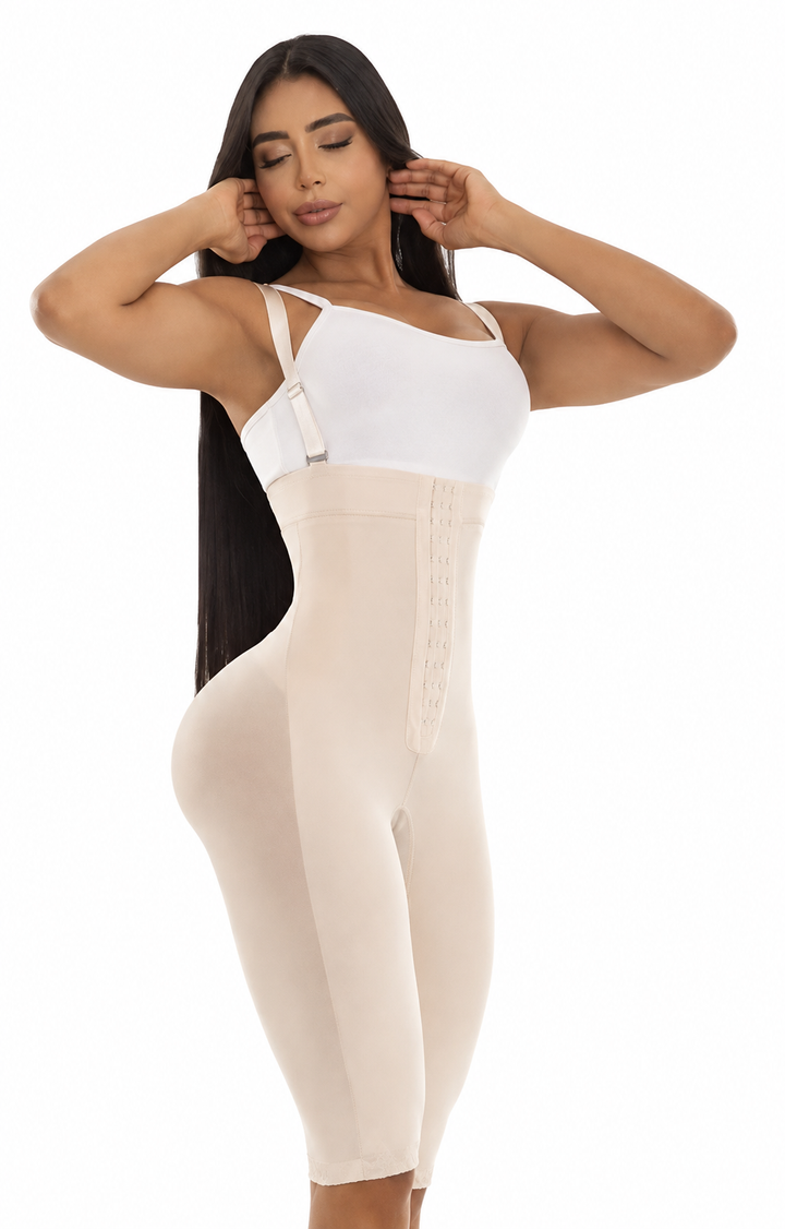 CEINTURE DE LIPOSCULPTURE PITBULL BEIGE AJUSTABLE ARTICULATION COLOMBIENNE BRÛLAGE DES GRAISSES