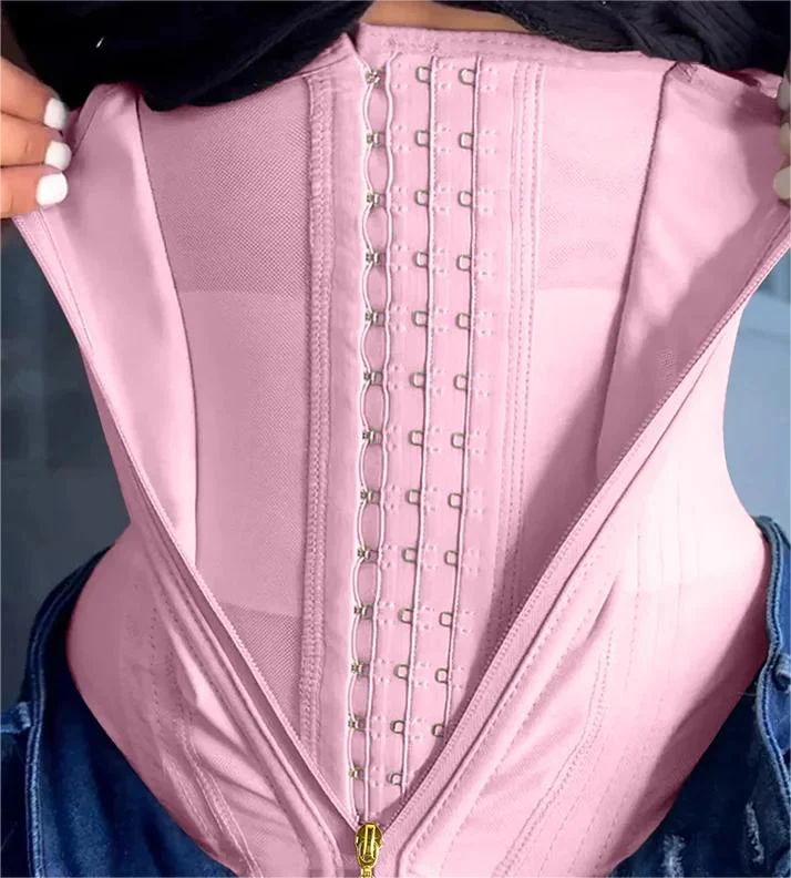 Faja Reloj de Arena Doble Cierre Efecto Cintura de Avispa Cuerpo de Guitarra