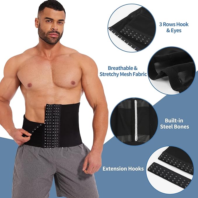 LATEX WAIST BINDER FOR MEN COMPRESSION WAISTBAND