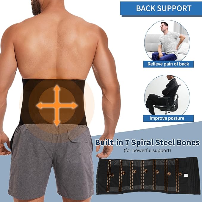 LATEX WAIST BINDER FOR MEN COMPRESSION WAISTBAND