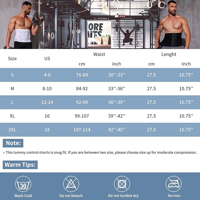 LATEX WAIST BINDER FOR MEN COMPRESSION WAISTBAND