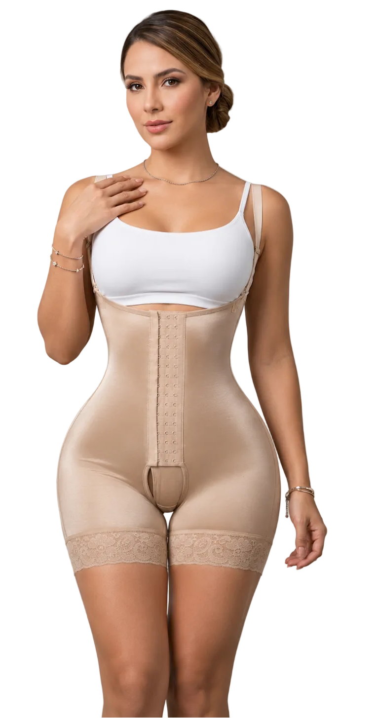 FAJA COLOMBIANA PITBULL SATIN SCULP ALTA COMPRESION CONTROL DE ABDOMEN REALCE DE GLUTEOS