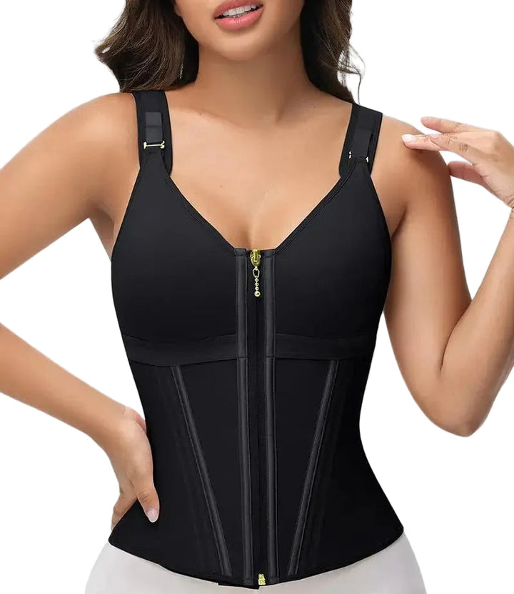 Faja Reloj de Arena Doble Compresión Efecto Cintura de Avispa sujetador integrado