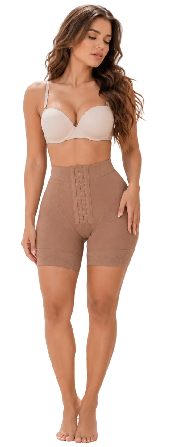 FAJA SHORT COLOMBIANO MELI BELT INVISIBLE CON BROCHES REGULABLES CONTROL DE ABDOMEN BAJO Y LEVANTA GLUTEOS NO SE NOTA BAJO LA ROPA