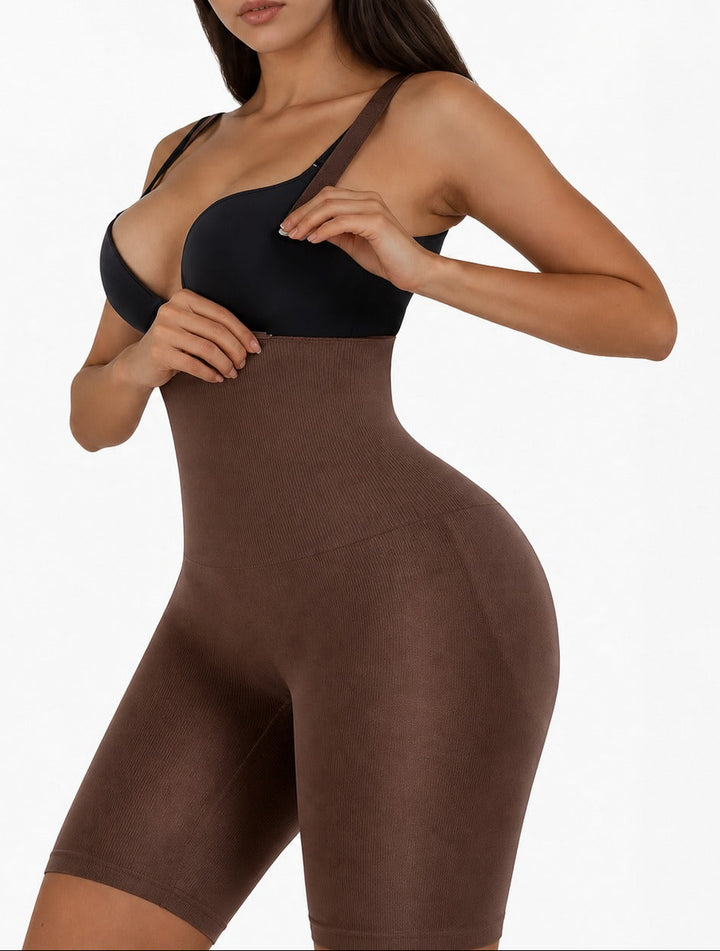 FAJA MOLDEADORA MARRON SIN COSTURAS LEVANTA COLA EFECTO INVISIBLE TIRANTES REMOVIBLES