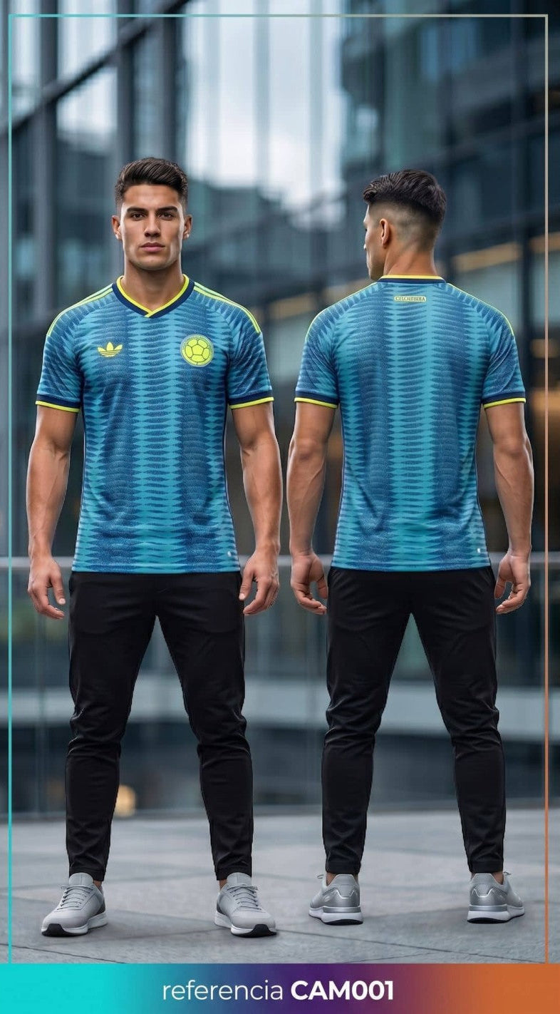 CAMISETA TRICOLOR DE LA SELECCION COLOMBIA PARA HOMBRE MUNDIAL 2026