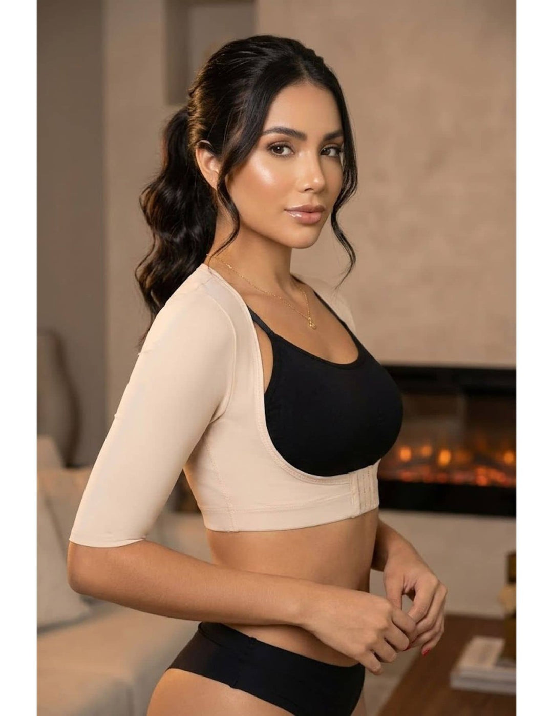 BEIGE PITBULL LIPOSCULPTURE GIRDLE ADJUSTABLE COLOMBIAN JOINT FAT BURNING