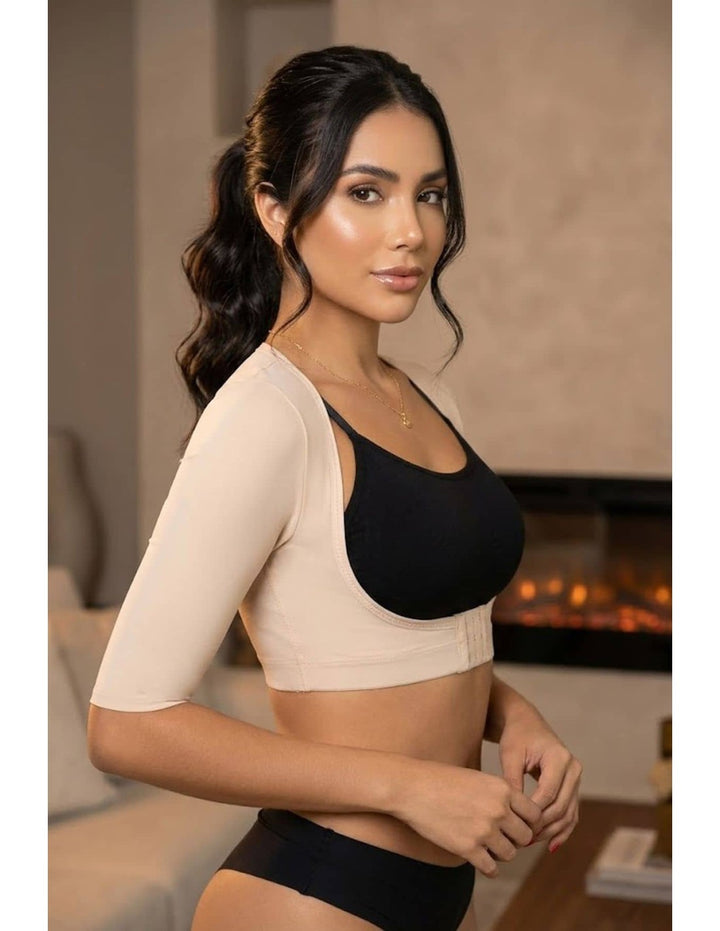 BEIGE PITBULL LIPOSCULPTURE GIRDLE ADJUSTABLE COLOMBIAN JOINT FAT BURNING