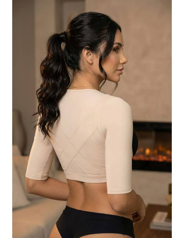 BEIGE PITBULL LIPOSCULPTURE GIRDLE ADJUSTABLE COLOMBIAN JOINT FAT BURNING