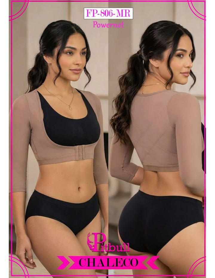 BEIGE PITBULL LIPOSCULPTURE GIRDLE ADJUSTABLE COLOMBIAN JOINT FAT BURNING