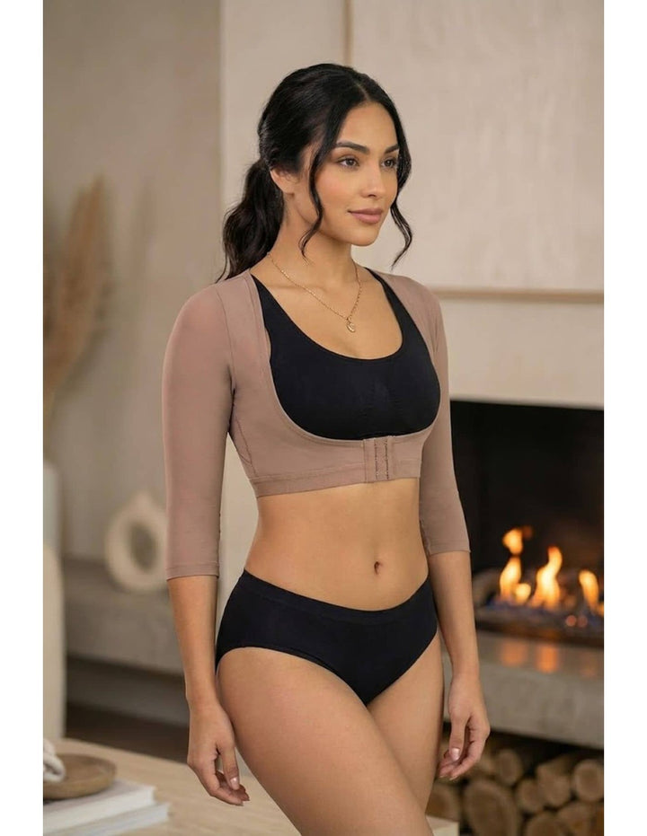 BEIGE PITBULL LIPOSCULPTURE GIRDLE ADJUSTABLE COLOMBIAN JOINT FAT BURNING