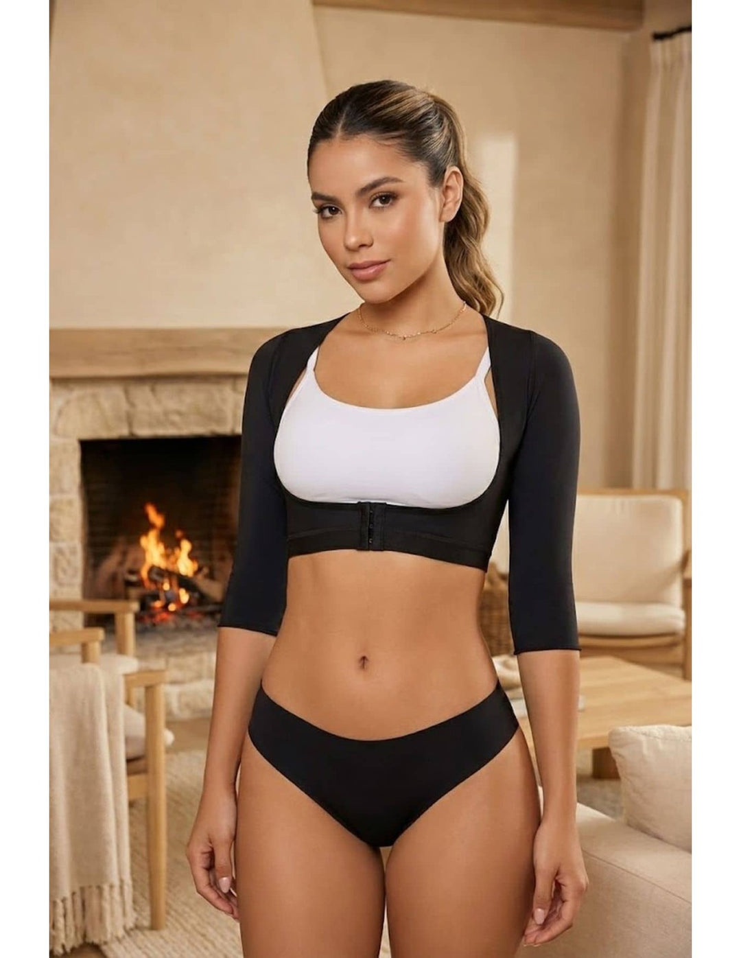 BEIGE PITBULL LIPOSCULPTURE GIRDLE ADJUSTABLE COLOMBIAN JOINT FAT BURNING