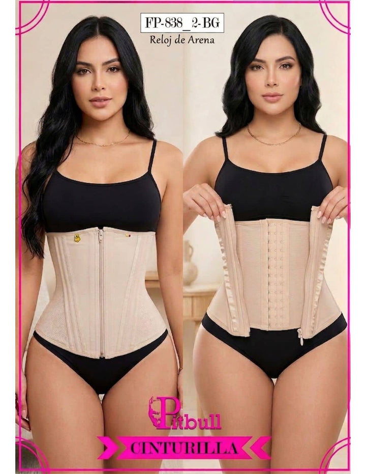 FAJA CINTURILLA RELOJ DE ARENA PITBULL BROCHES REGULABLES Y CREMALLERA EXTERIOR FP838-2