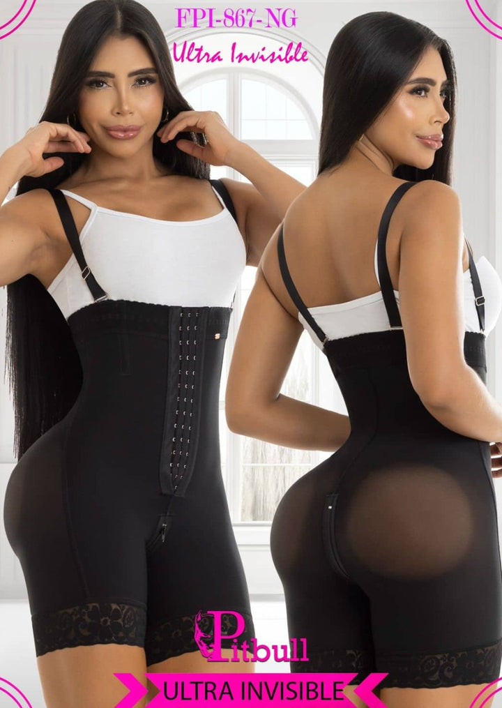 FAJA COLOMBIANA PITBULL INVISIBLE CORCHETES REGULABLES POST QUIRURGICA USO DIARIO