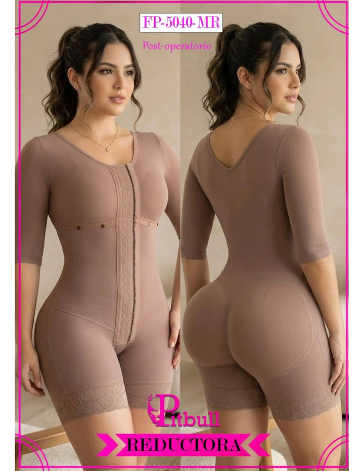 BEIGE PITBULL LIPOSCULPTURE GIRDLE ADJUSTABLE COLOMBIAN JOINT FAT BURNING