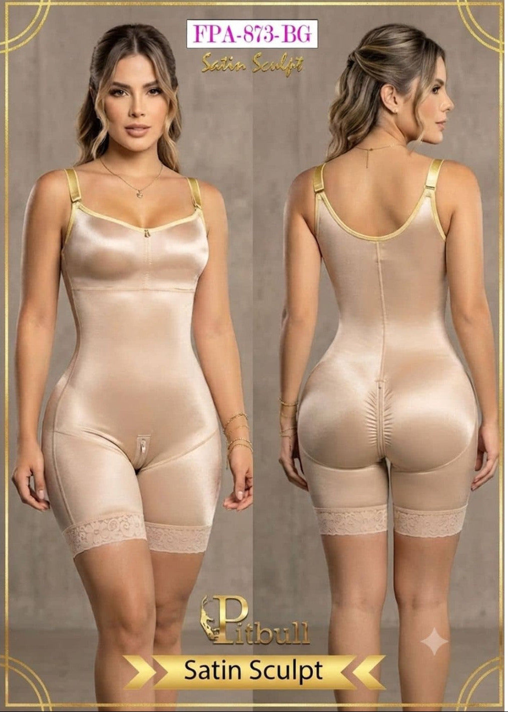 FAJA REDUCTORA MOLDEADORA SATIN SCULPT ALTA COMPRESION REALCE DE GLUTEOS NO SE MARCA BAJO LA ROPA