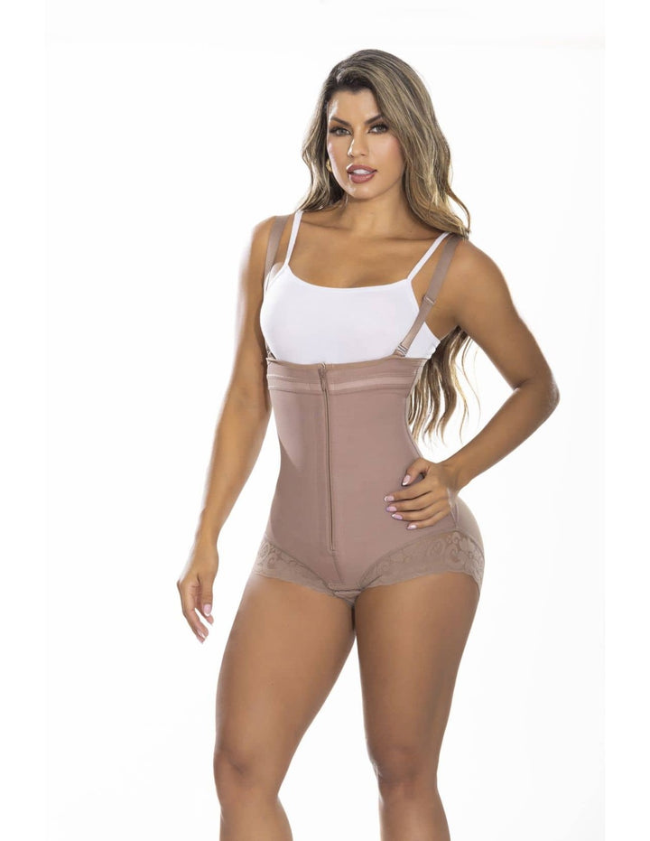 BEIGE PITBULL LIPOSCULPTURE GIRDLE ADJUSTABLE COLOMBIAN JOINT FAT BURNING