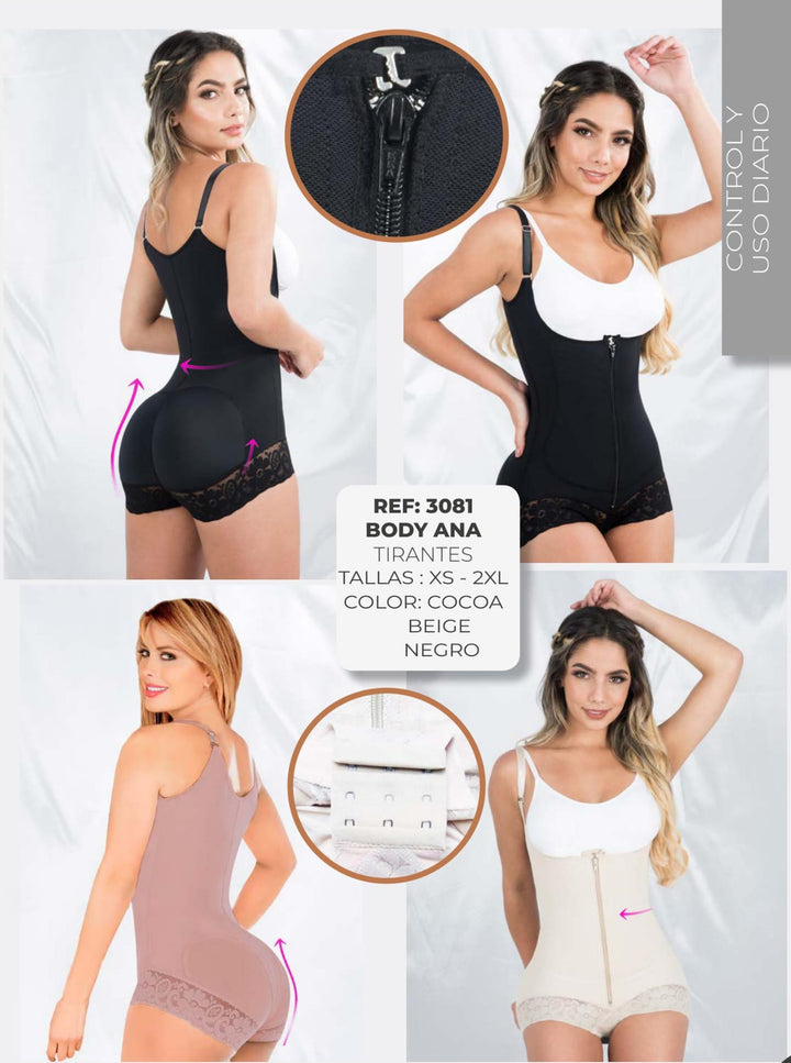 FAJA BODY SENOS LIBRES CON EFECTO MOLDEO CINTURA ABDOMEN ESPALDA  INVISIBLE BAJO LA ROPA MAXICOLY