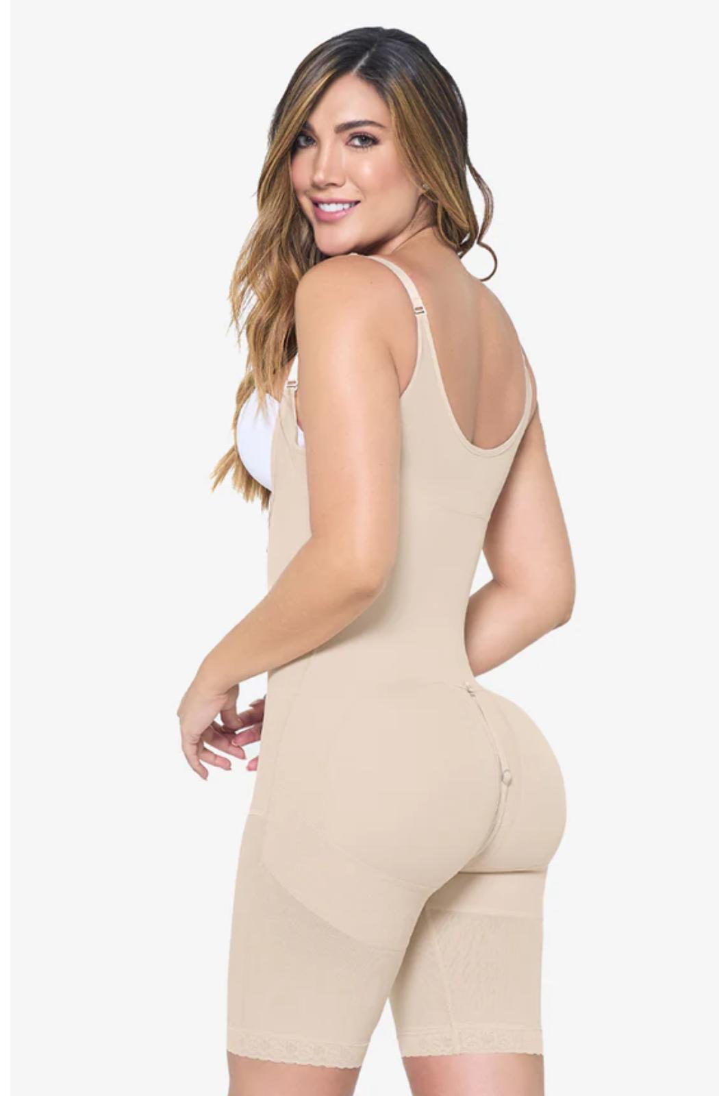 BEIGE PITBULL LIPOSCULPTURE GIRDLE ADJUSTABLE COLOMBIAN JOINT FAT BURNING