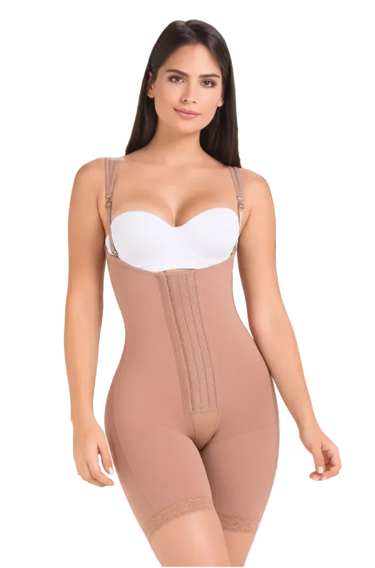 FAJA POSTQUIRURGICA POSTPARTO CON BROCHES REGULABLES A MEDIA PIERNA MARIA E FQ100