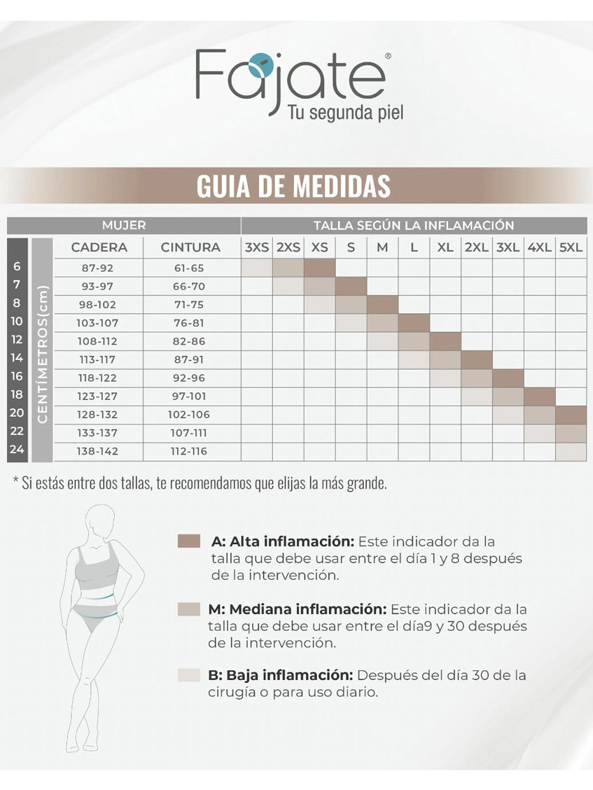 Colombian GIRDLE WITH LOW BACK AND STRAIGHT PANTY TYPE WITH GLUTEAL ENHANCEMENT