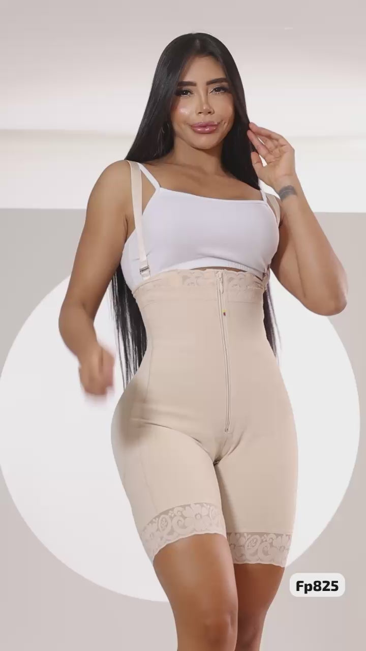 BEIGE PITBULL LIPOSCULPTURE GIRDLE ADJUSTABLE COLOMBIAN JOINT FAT BURNING