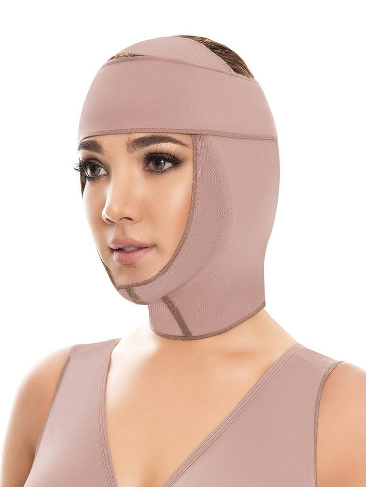 Facial chin pad after double chin reduction surgery