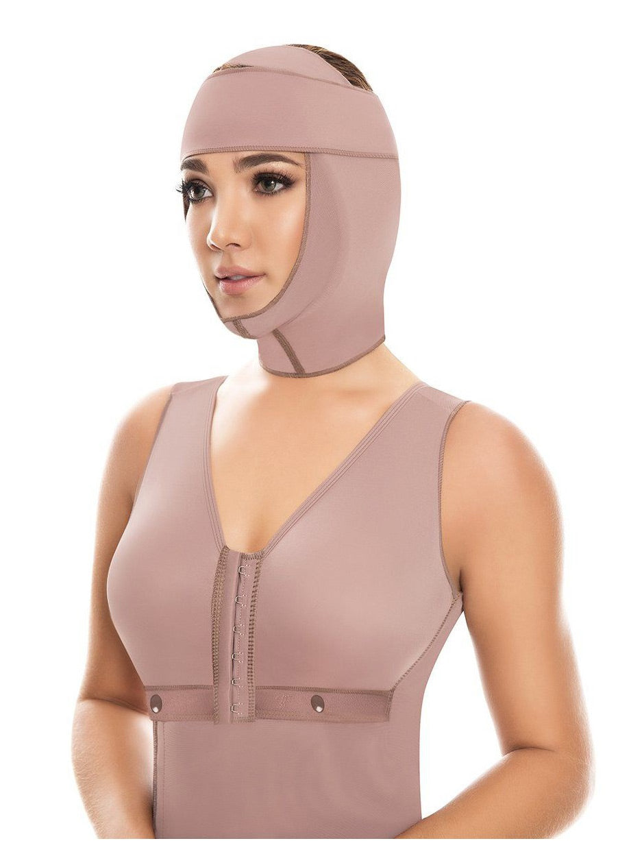 Facial chin pad after double chin reduction surgery