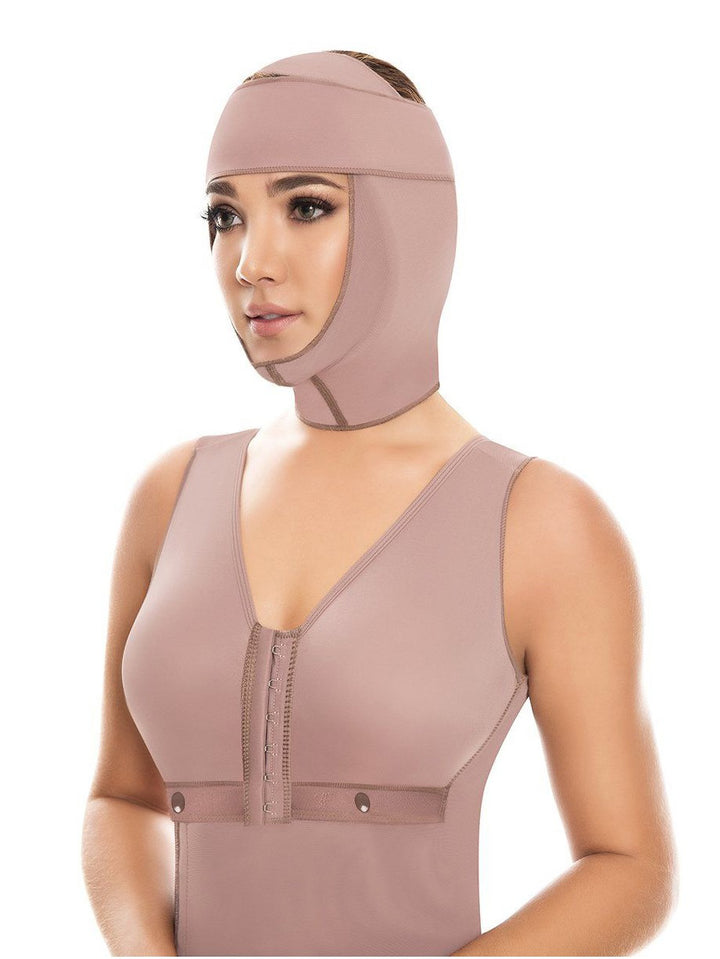 Facial chin pad after double chin reduction surgery