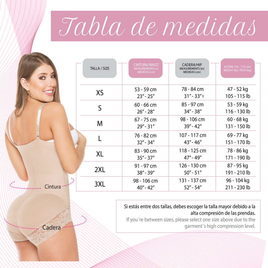 COLOMBIAN REDUCING GIRDLE SALOME BEIGE ONE POST PARTUM BUTT LIFT FOR WOMEN