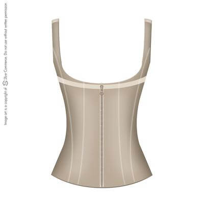 SALOMÉ VEST GIRDLE COLOMBIAN WAIST WITH STRAPS AND FREE BUST WITH ZIPPER CLOSURE