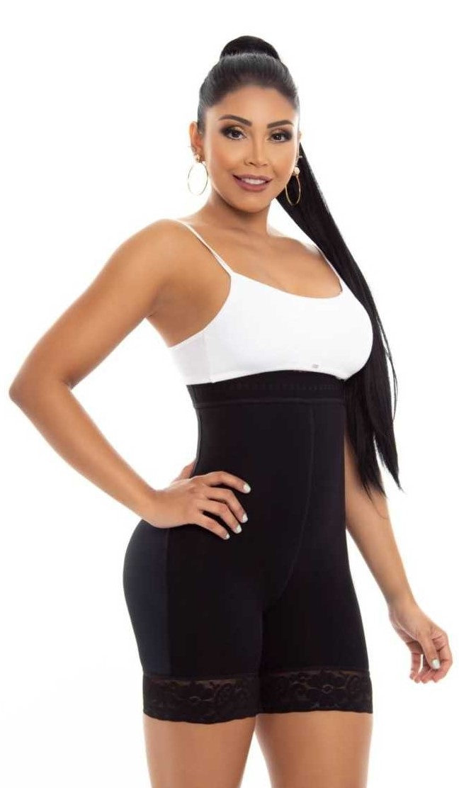 PITBULL SHAPING SHORT GIRDLE IN BLACK COLOR 100% COLOMBIAN GIRDLE WITH INVISIBLE SEAMS